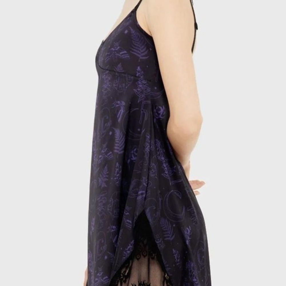 Killstar midnight moth slip dress goth alternative - Picture 3 of 5